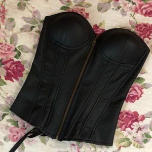 Charlotte Russe Faux Leather Bustier